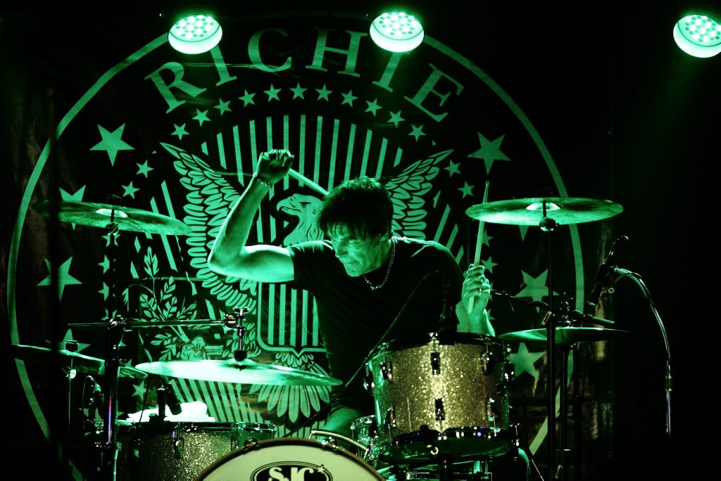 Richie Ramone is an American drummer best known for being the drummer for the iconic punk band the Ramones, from February 1983 until August 1987. Richie Ramone is an American drummer best known for being the drummer for the iconic punk band the Ramones, from February 1983 until August 1987.